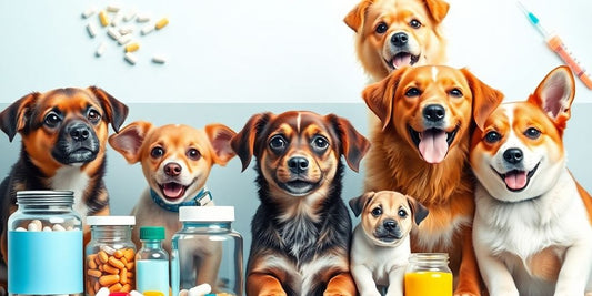 Collage of trusted pet medicine supplies for 2024.