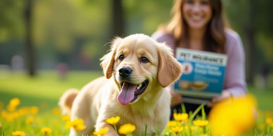 Happy dog playing in a sunny park with owner.